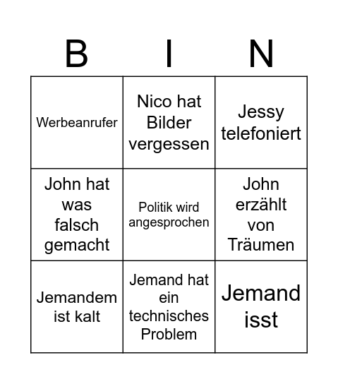 Bingo Card