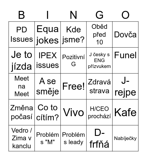 SOS 4 Bingo Card