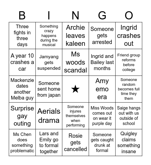 2025 Bingo Card