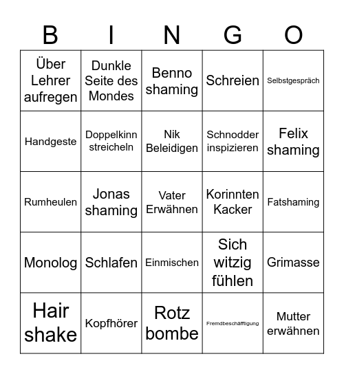 Björn Bingo Card