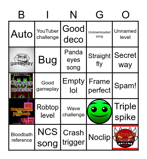 Recent tab Bingo Card