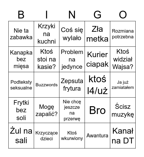 351681685238581 Bingo Card
