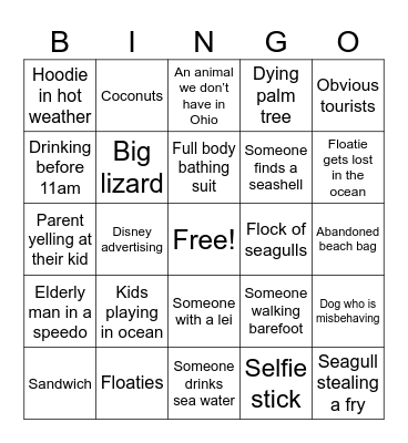 cruise day 2 Bingo Card
