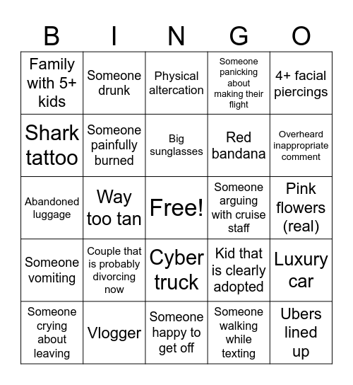Day 5 Bingo Card