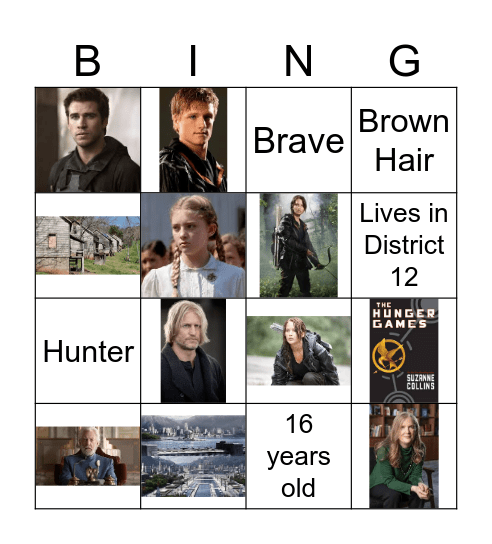 Hunger Games Story Elements Bingo Card