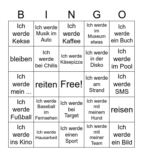 Frühlingsferien Bingo Card