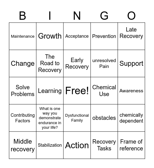 IOP Bingo Card