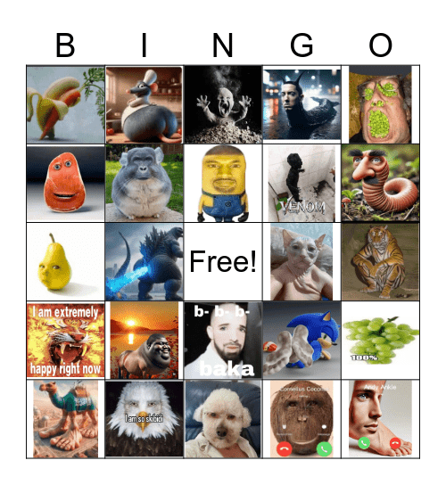 brain rot Bingo Card