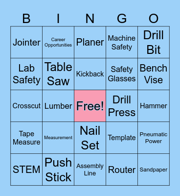 Catherine Hall CTE Bingo Card
