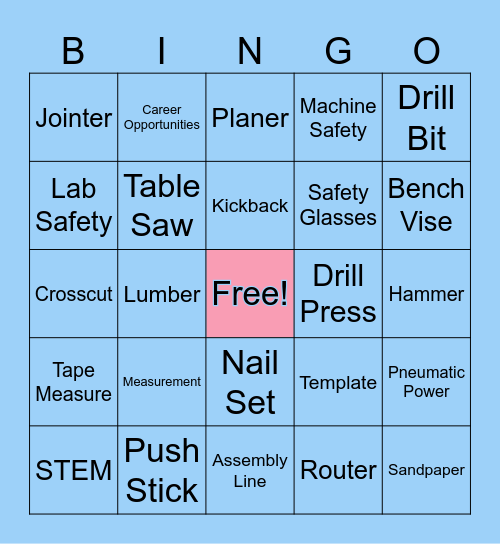 Catherine Hall CTE Bingo Card