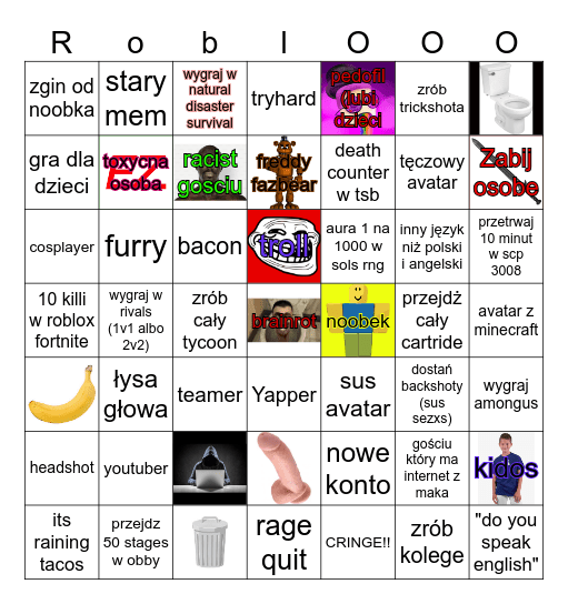 poskie bingo Card