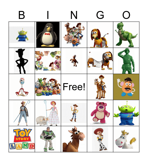 toy story Bingo Card