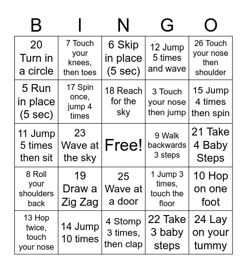 Mrs.A llen Bingo Card