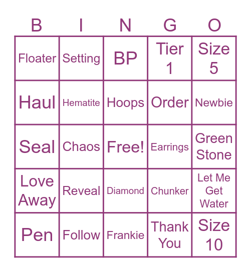 BOMBPARTY BINGO Card