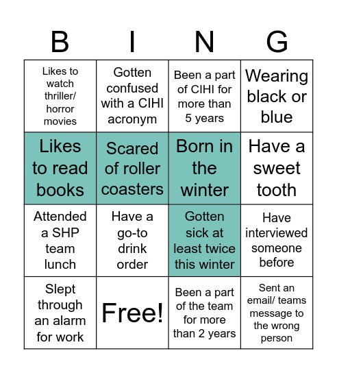 Thematic Priorities Bingo Card