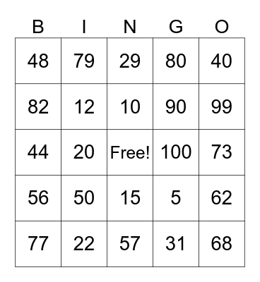 Level 2 Addition Practice Bingo Card