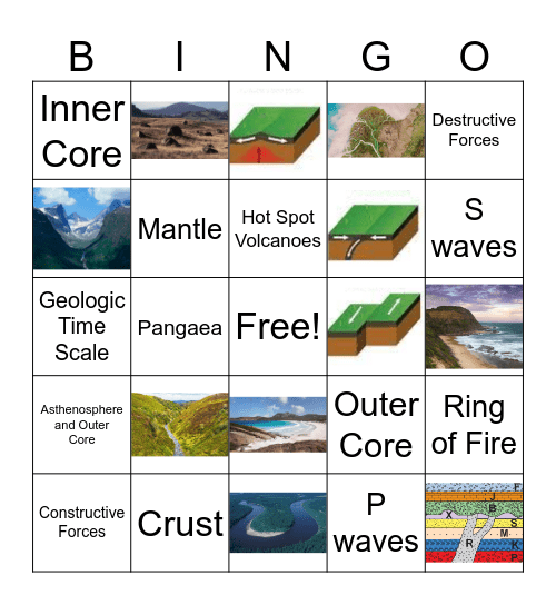 Test Review- Earth Bingo Card