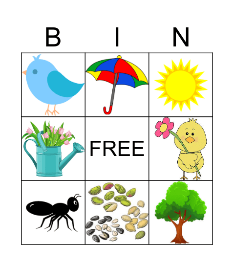 SPRING Bingo Card