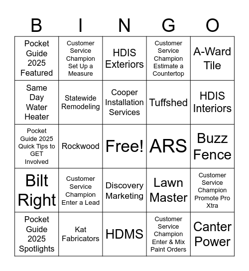 Home Depot 0589 - Lemmon Ave Bingo Card