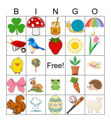 Spring Bingo Card