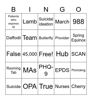 Spring into Excellence Bingo Card
