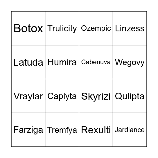 Bachelor Commercial BINGO Card