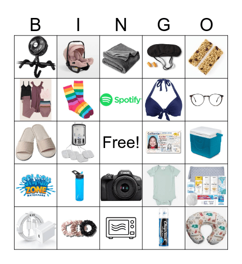 What to Bring in Labor Bingo Card