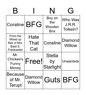 5-6 Grade BOB Bingo Card