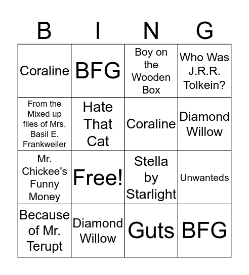 5-6 Grade BOB Bingo Card