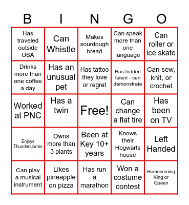 KTOS Team! Bingo Card
