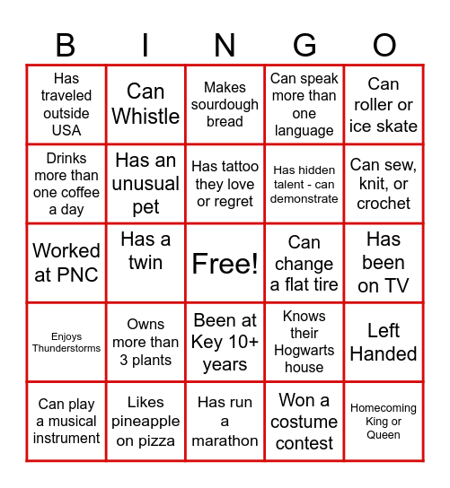 KTOS Team! Bingo Card