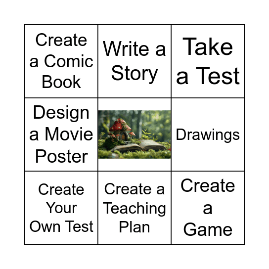 5 W's and an H Choice Board Bingo Card