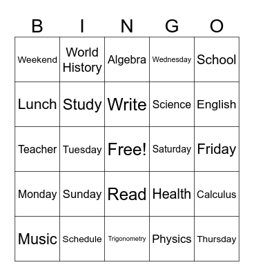ASL 2 Review Bingo Card