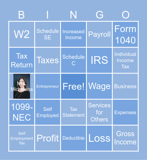 Self Employment BINGO Card