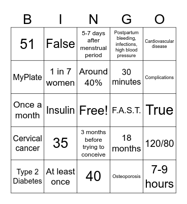Bingo Card