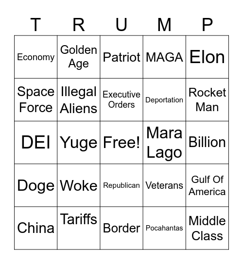 MAGA BINGO Card