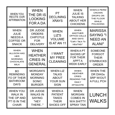 Microsoft Word  Bingo Card