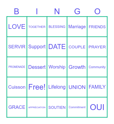GAME SET MATCH Bingo Card
