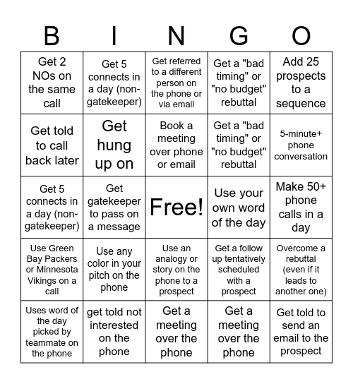 SMB Phone Bingo Card