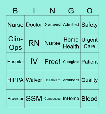 Inbound Bingo Card