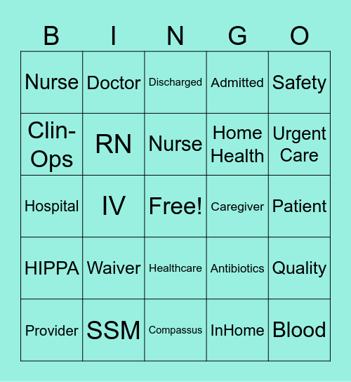 Inbound Bingo Card