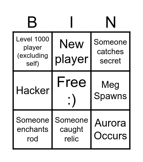 Fisch Bingo Card