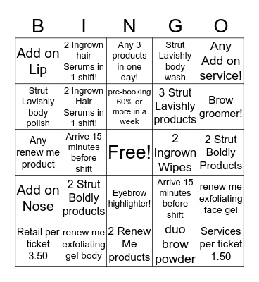 *EWC* Bingo Card