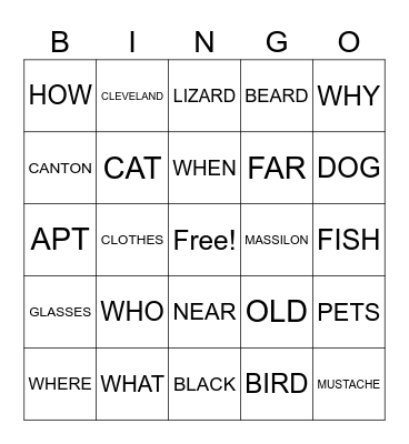 Indian River Final Review Bingo Card
