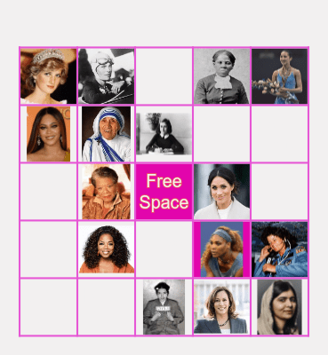 Women's History Month Bingo Card