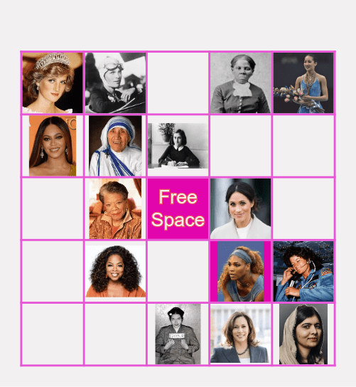 Women's History Month Bingo Card