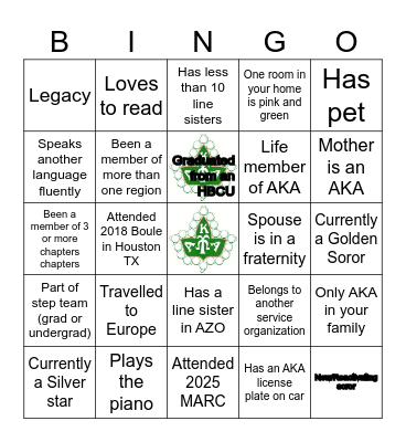 Pretty Girl Bingo Card