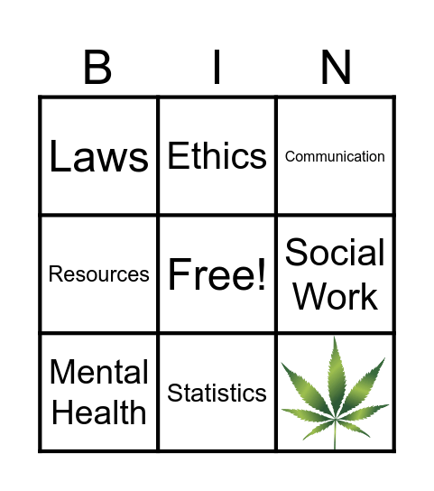 Social Issues Bingo Card