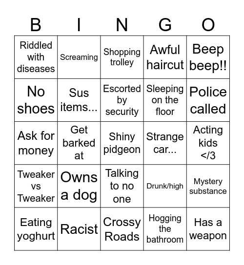 Clarendon St Bingo! Bingo Card