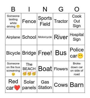 Beach Bingo!🤪 Bingo Card